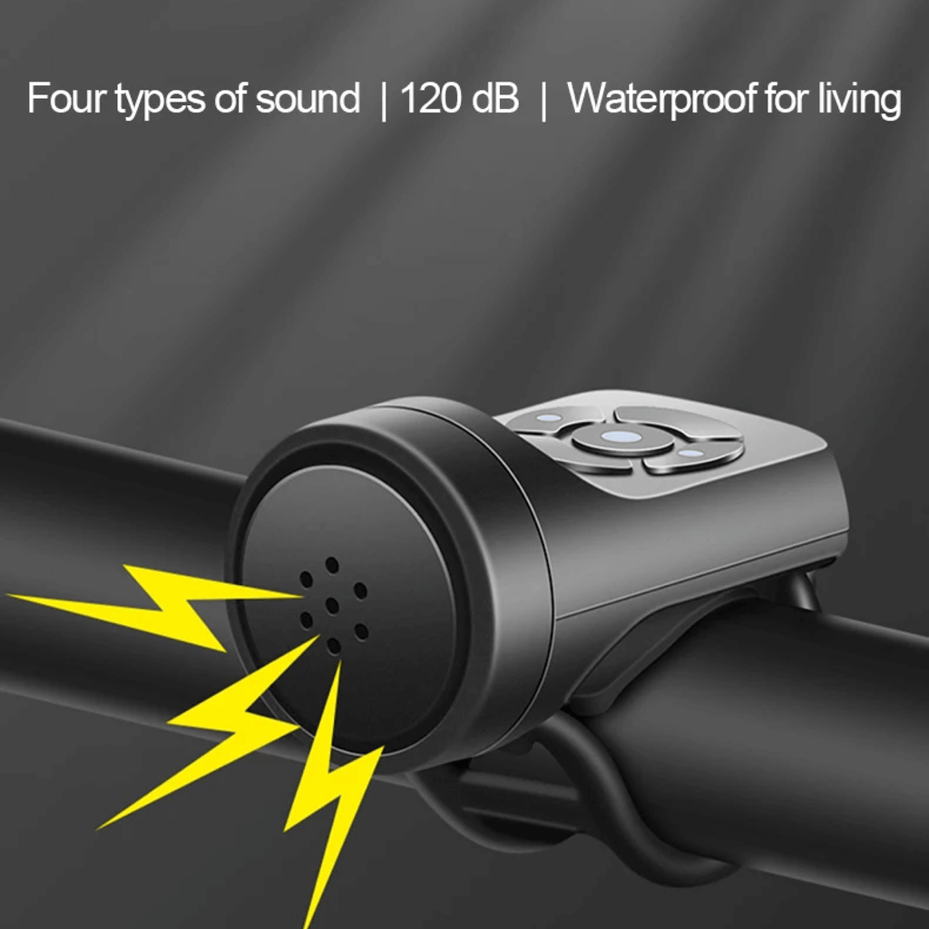 LumaGuard Rechargeable Bike Alarm, 120dB, Four Alert Modes