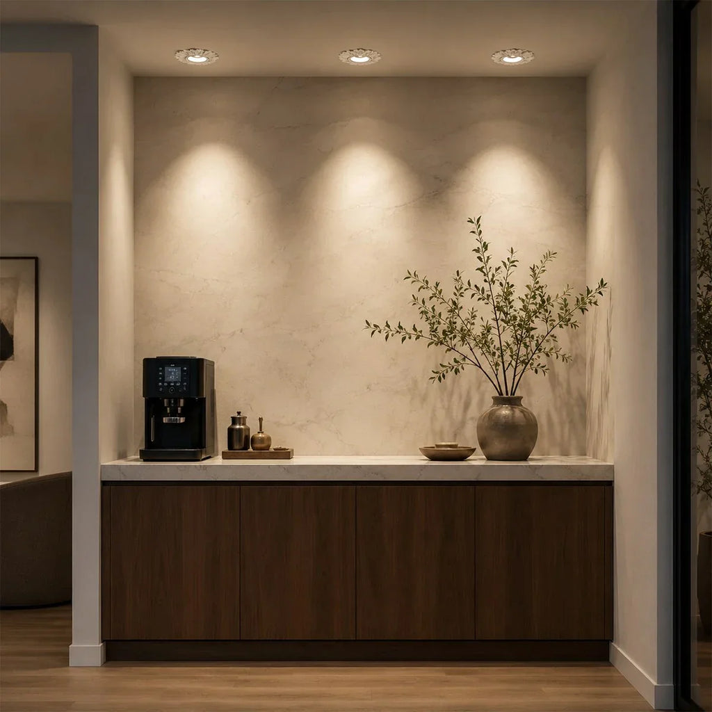 Faretto Floral French Plaster per illuminazione da soffitto incassata