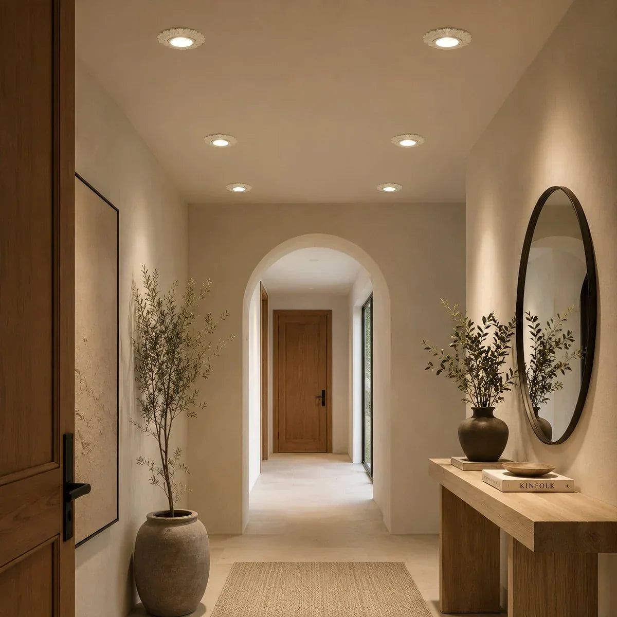 Faretto Floral French Plaster per illuminazione da soffitto incassata