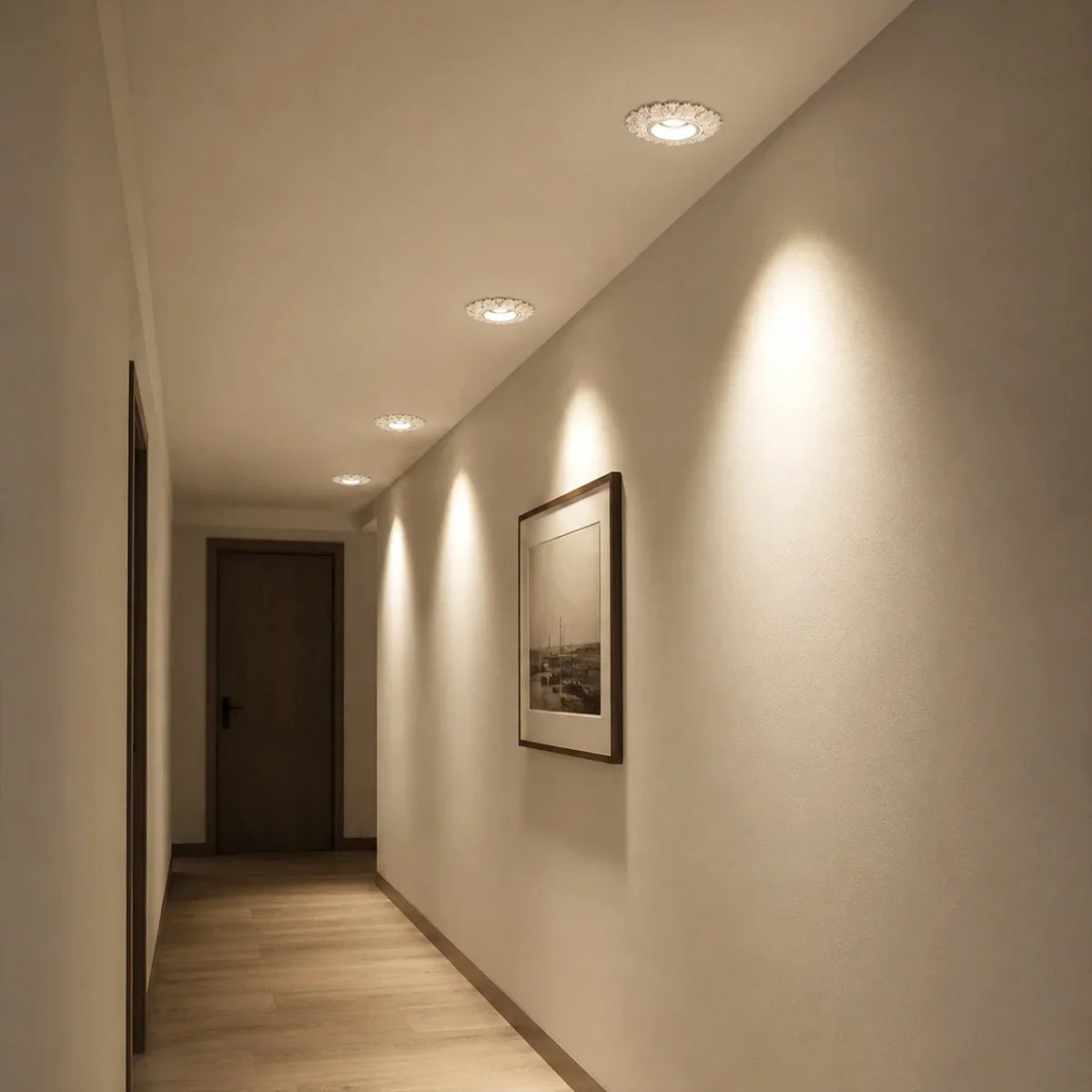 Faretto Floral French Plaster per illuminazione da soffitto incassata