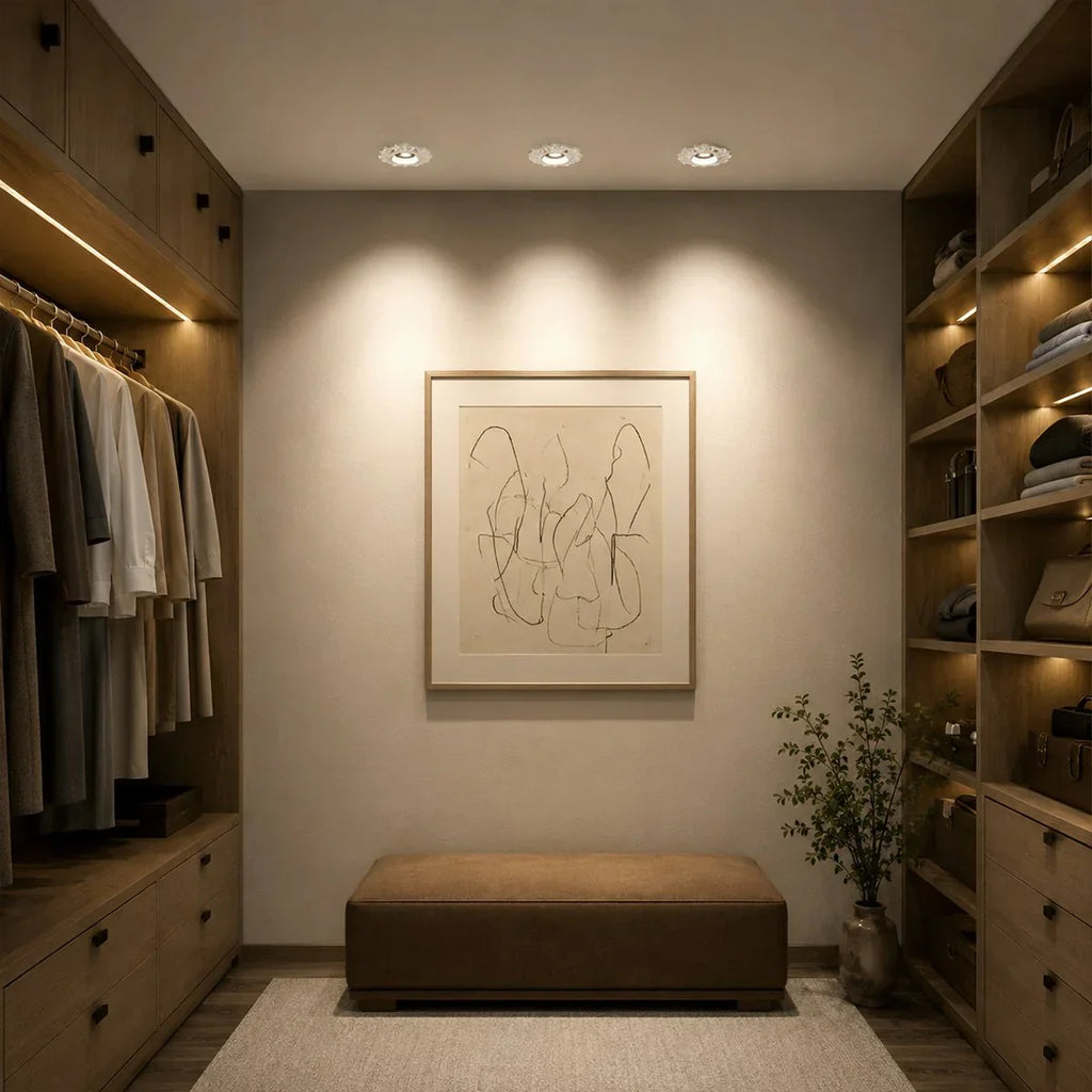 Faretto Floral French Plaster per illuminazione da soffitto incassata