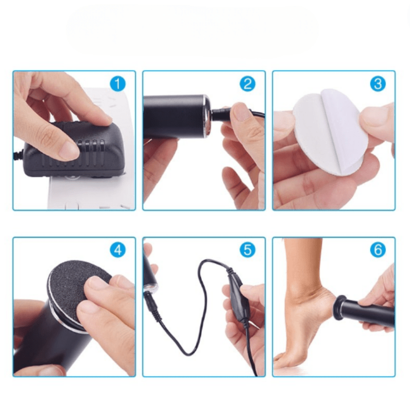 Electric pedicure file for gentle & effective foot care - Fioriscas