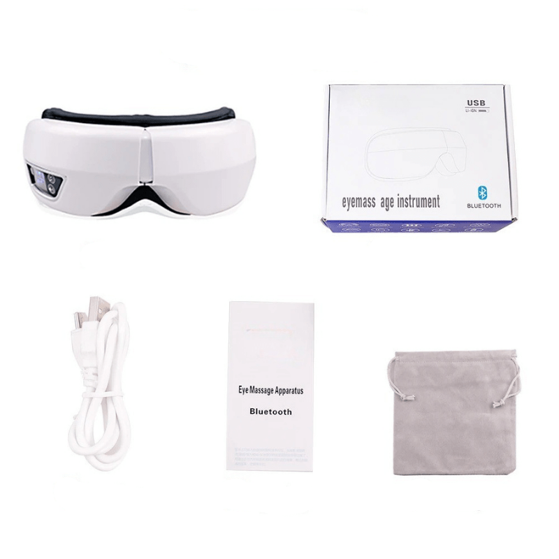 Massagem com pressão de ar, calor e vibração, com Bluetooth e função dobrável - Fioriscas