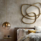 Aurora glaspendel med ombré-finish i champagne, silver och roséguld