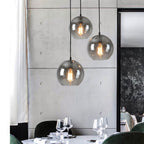 Aurora glaspendel med ombré-finish i champagne, silver och roséguld