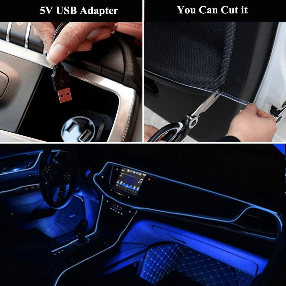 Striscia luminosa decorativa a LED per gli interni dell'auto - Fioriscas