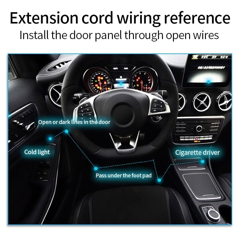 Striscia luminosa decorativa a LED per gli interni dell'auto - Fioriscas