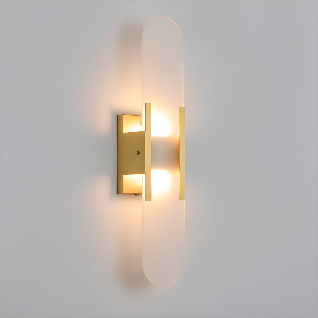 Elegancka czarno-złota lampa ścienna LED - Fioriscas
