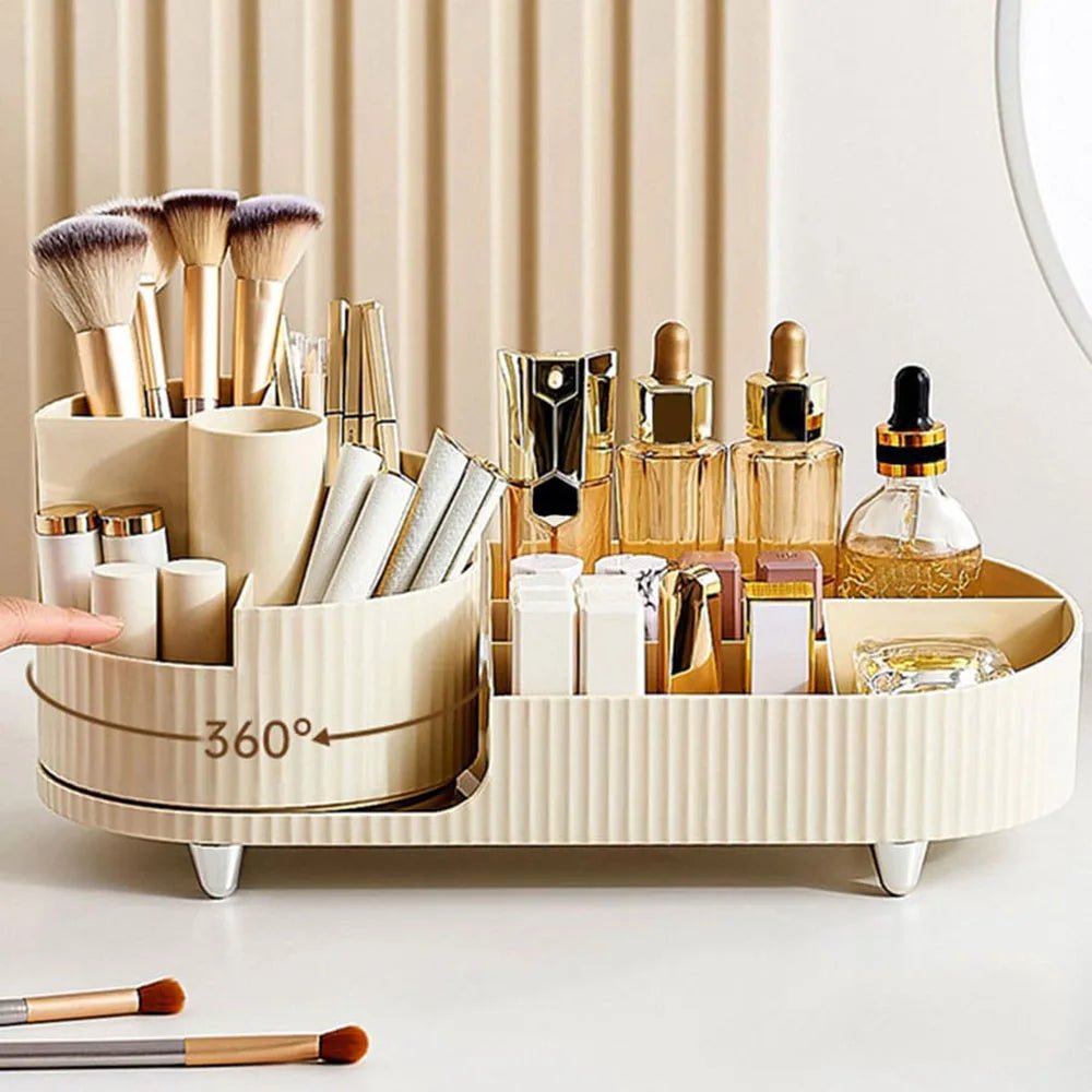 Minimalistisk, elegant sminkorganisatör för nödvändigheter - Fioriscas