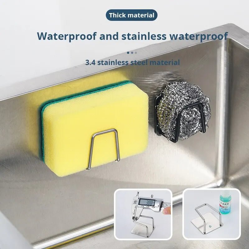 Soporte para esponjas de acero inoxidable que ahorra espacio para fregaderos - Fioriscas