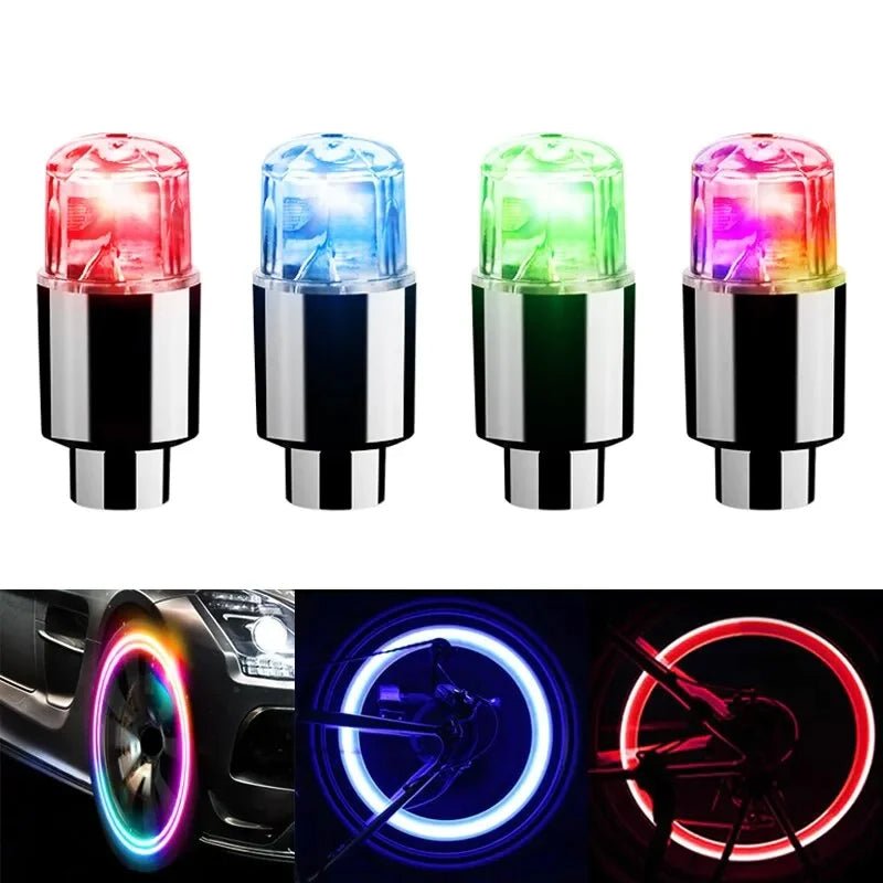 車、自転車、スクーター用のLEDバルブキャップ - Fioriscas
