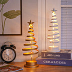 LED Christmas Tree with Spiral Design and Star Accent (33 cm) - Fioriscas