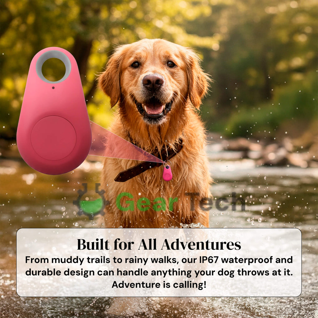 Vandtæt Kirra GPS-tracker til hunde med Apple Find My, uden abonnement