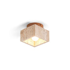 Ritta Sqaure&Round Ceiling Light Black& Yellow Travertine - Neutralighting