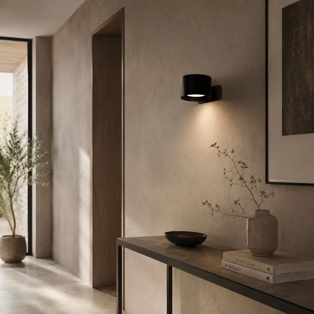 Bezprzewodowa lampa ścienna GlowLine zasilana baterią i ładowaniem USB-C