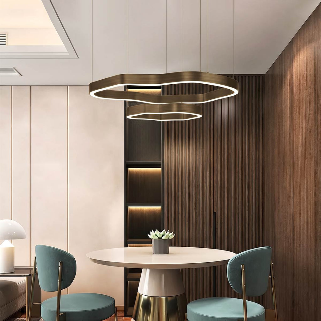 Nova Ring LED-ljuskrona med akryl-diffusor för modern atmosfär