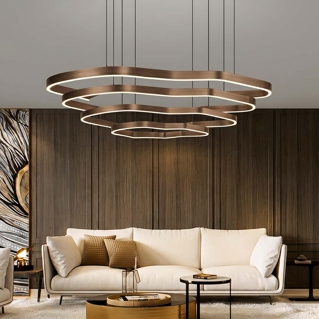 Nova Ring LED-ljuskrona med akryl-diffusor för modern atmosfär