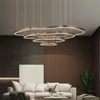Nova Ring LED-ljuskrona med akryl-diffusor för modern atmosfär