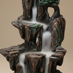 Suporte para incenso com paisagem montanhosa em resina, para decoração de interiores | Fioriscas