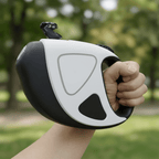 Automatiskt hundkoppel med LED-lampa och ergonomiskt halkfritt handtag - Fioriscas