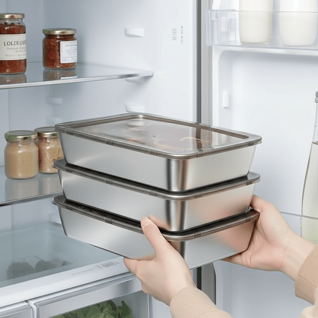 Lunchbox in acciaio inox con sigillo per freschezza e gusto - Fioriscas