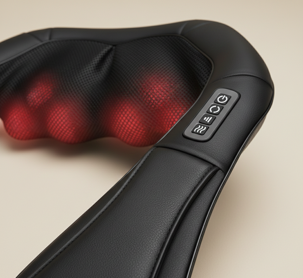 Massageador térmico ThermaRelief para o pescoço e as costas, com massagem profunda | Fioriscas
