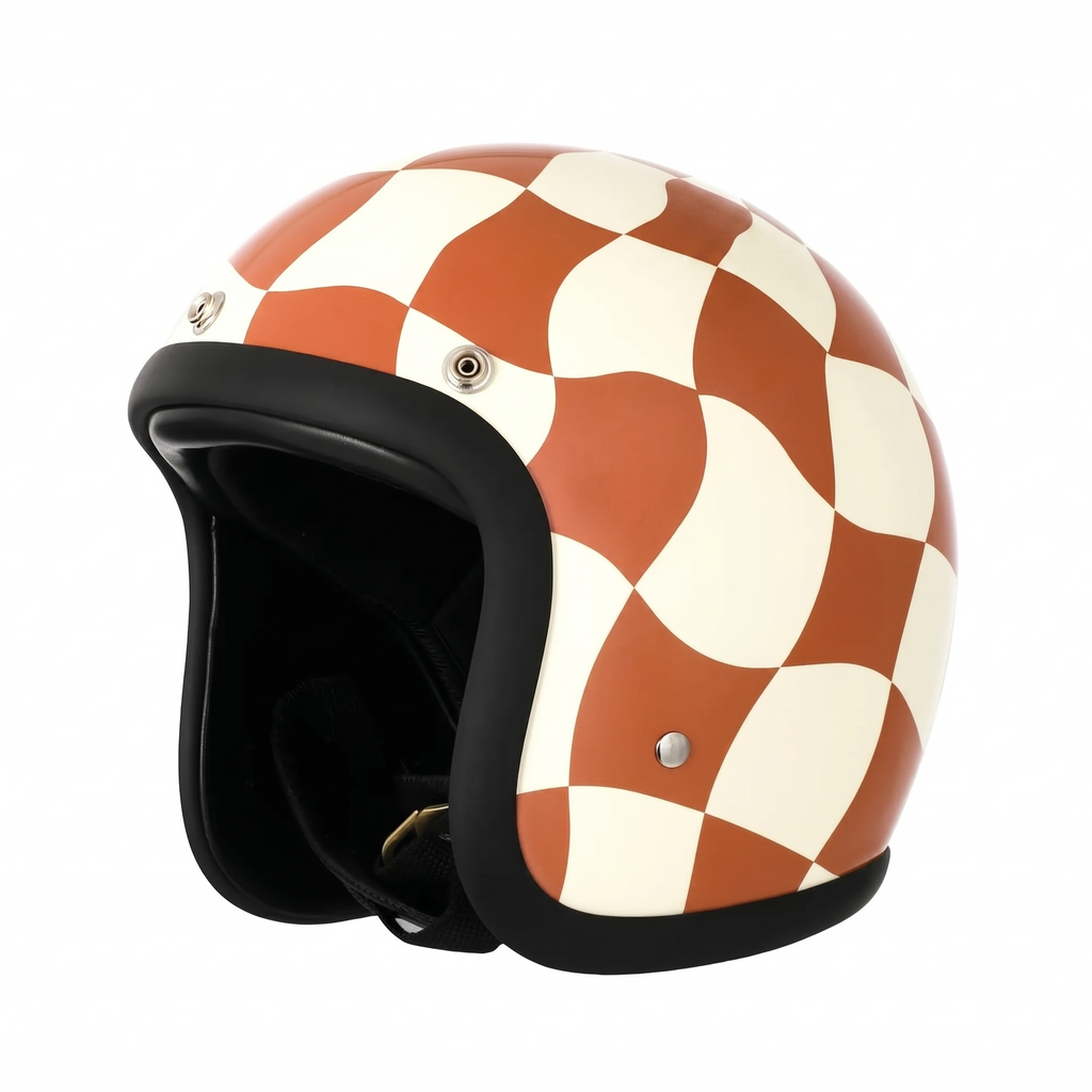 バイク用オープンフェイスハーフヘルメット、ABSシェル、DOTおよびECE認証