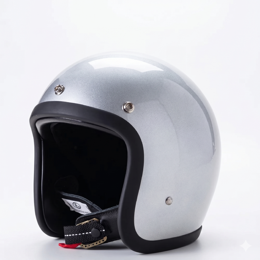 バイク用オープンフェイスハーフヘルメット、ABSシェル、DOTおよびECE認証