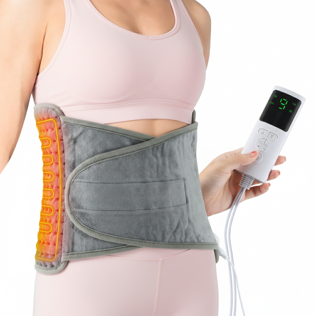 Body Worn Heating Pad For Back Comfort With Adjustable Heat And Timer | Fioriscas