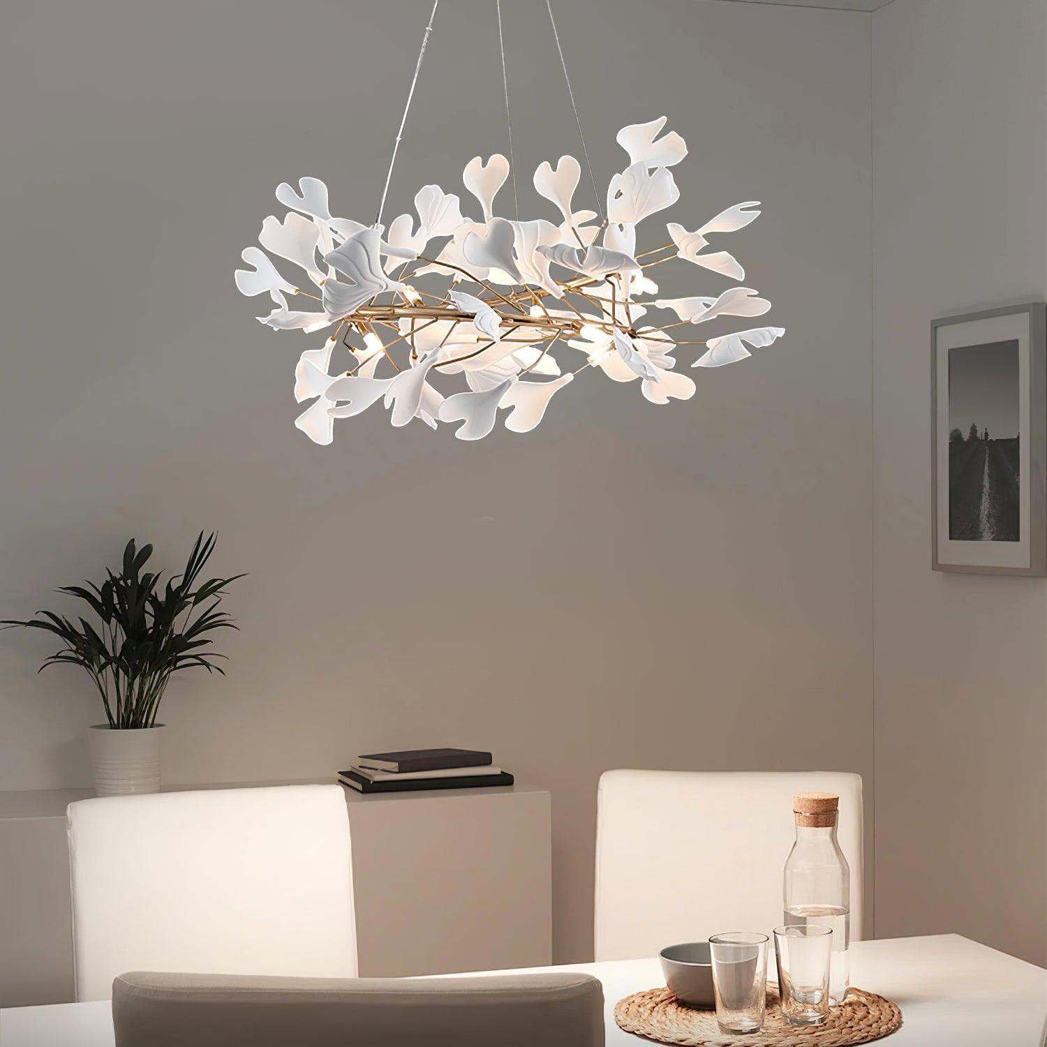 Olivia Moderne Gylden LED Lysekrone Keramik | Fioriscas