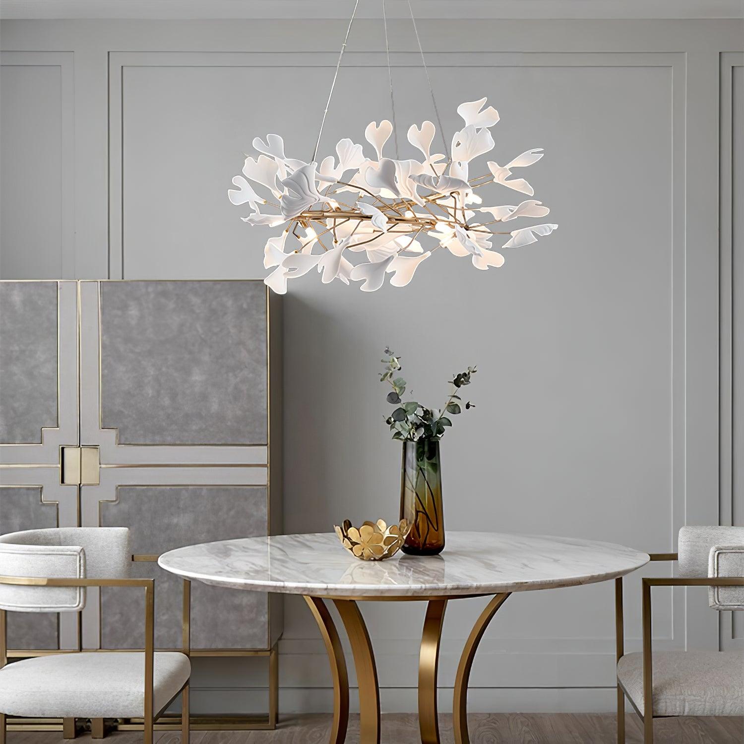 Olivia Moderne Gylden LED Lysekrone Keramik | Fioriscas