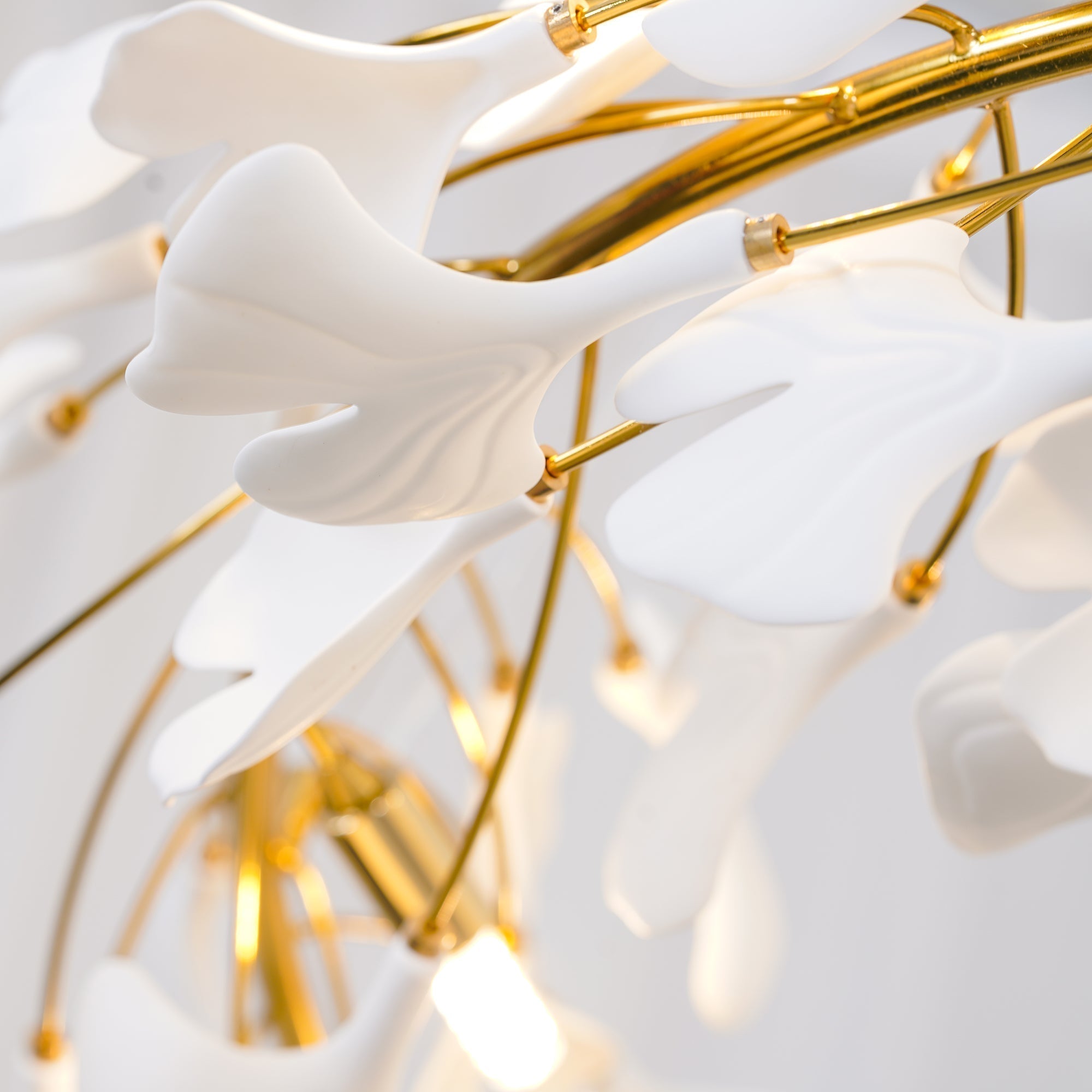 Olivia Moderne Gylden LED Lysekrone Keramik | Fioriscas