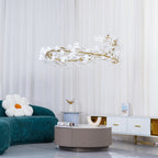 Olivia Moderne Gylden LED Lysekrone Keramik | Fioriscas