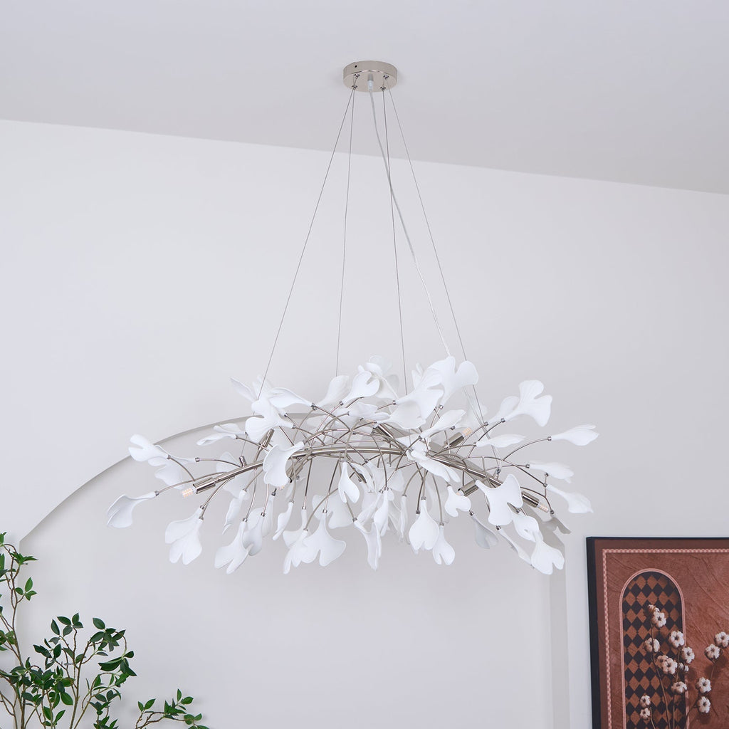 Arux Ginkgo lysekrone art deco bøjet nedad | Fioriscas