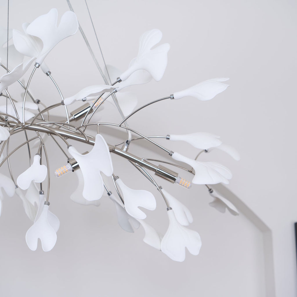 Arux Ginkgo lysekrone art deco bøjet nedad | Fioriscas
