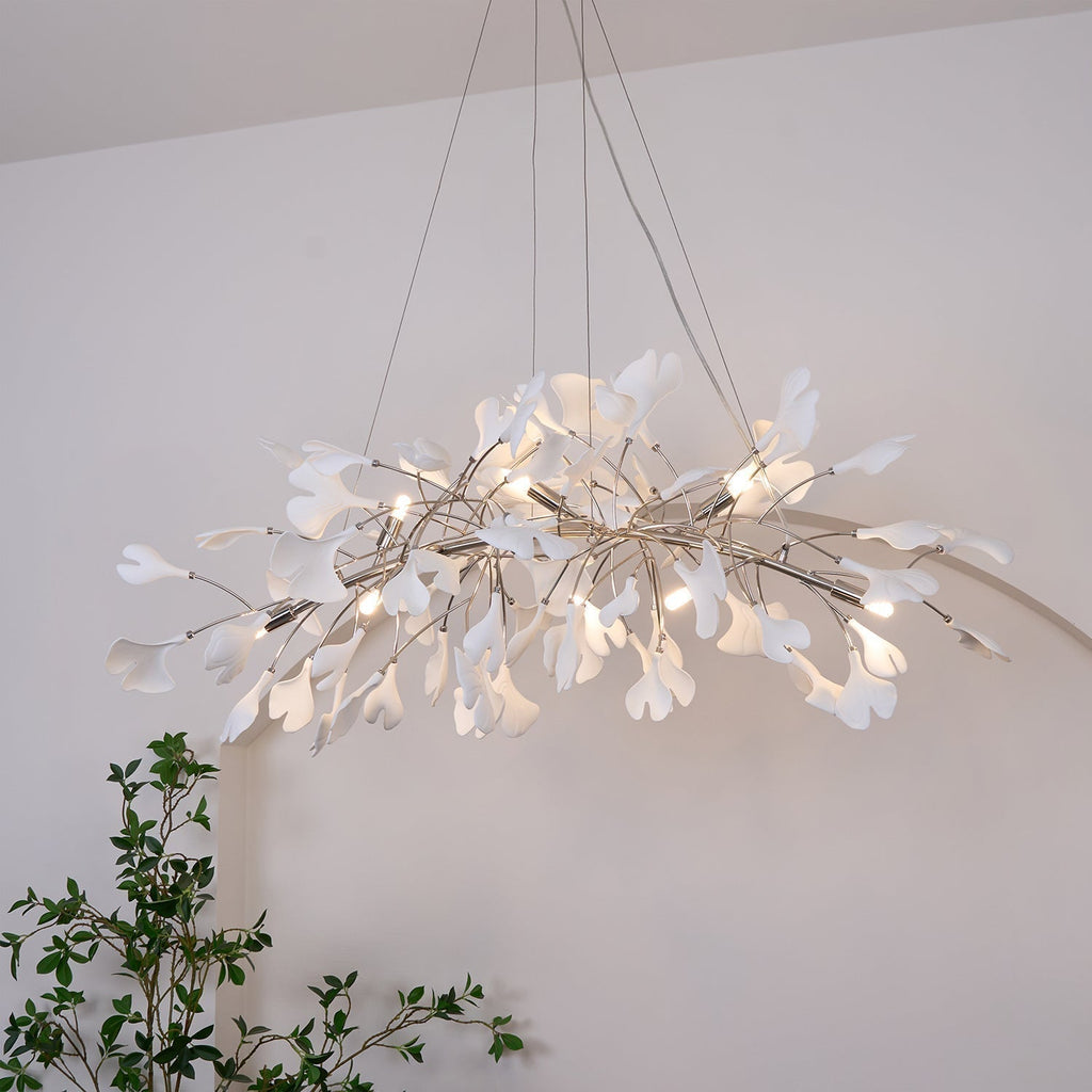 Arux Ginkgo lysekrone art deco bøjet nedad | Fioriscas
