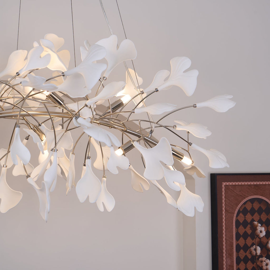 Arux Ginkgo lysekrone art deco bøjet nedad | Fioriscas