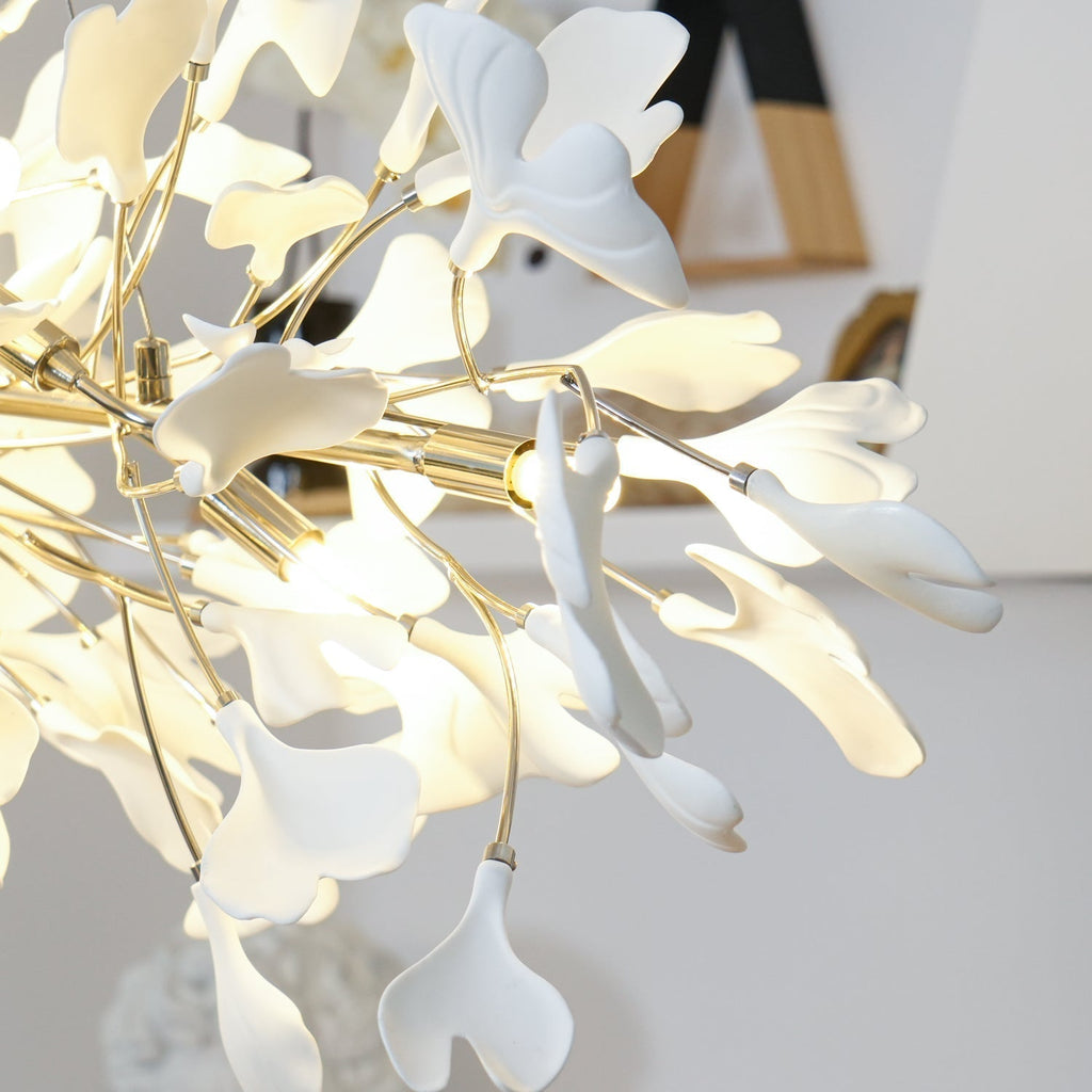 Arux Ginkgo lysekrone art deco bøjet nedad | Fioriscas
