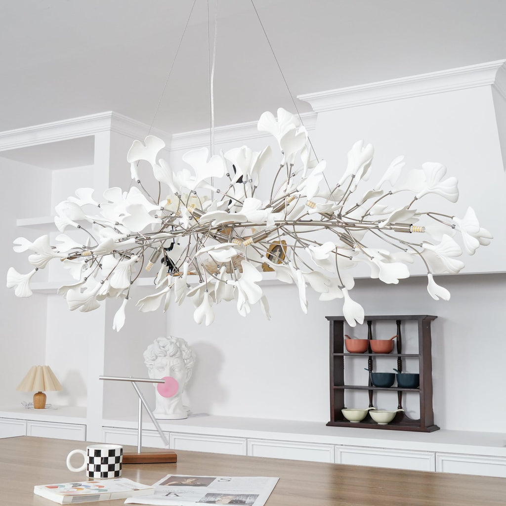 Arux Ginkgo lysekrone art deco bøjet nedad | Fioriscas