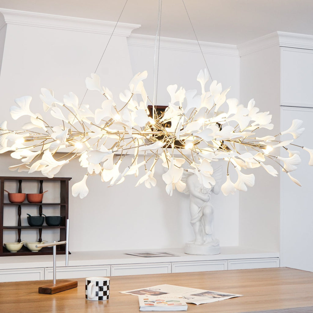 Arux Ginkgo lysekrone art deco bøjet nedad | Fioriscas