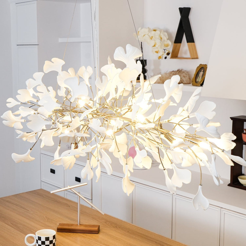 Arux Ginkgo lysekrone art deco bøjet nedad | Fioriscas