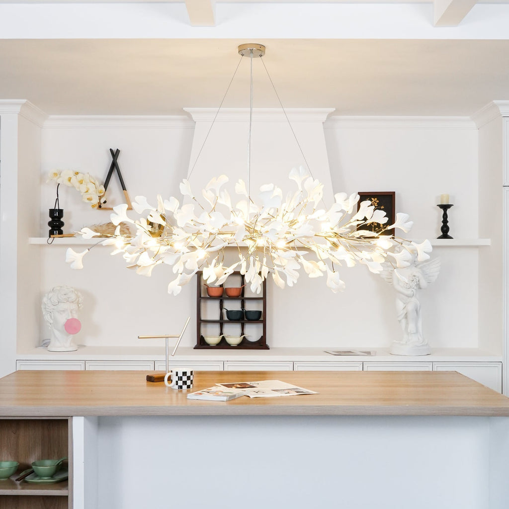 Arux Ginkgo lysekrone art deco bøjet nedad | Fioriscas