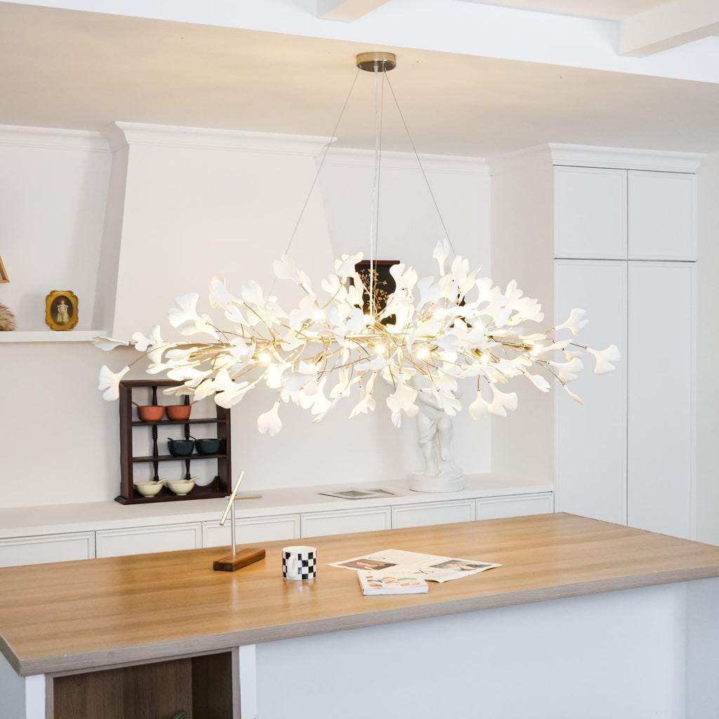Arux Ginkgo lysekrone art deco bøjet nedad | Fioriscas