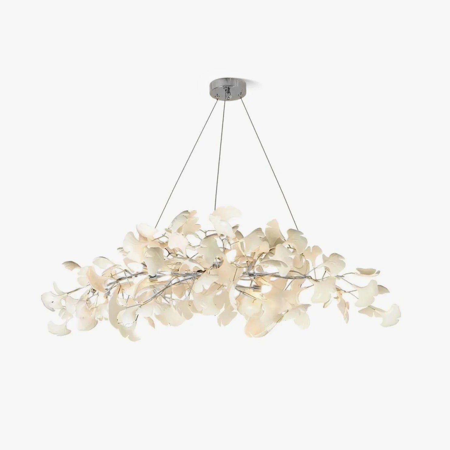 Arux Ginkgo lysekrone art deco bøjet nedad | Fioriscas