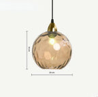 Candeeiro suspenso Lumisphere com globo de vidro de luz quente para salas de estar | Fioriscas