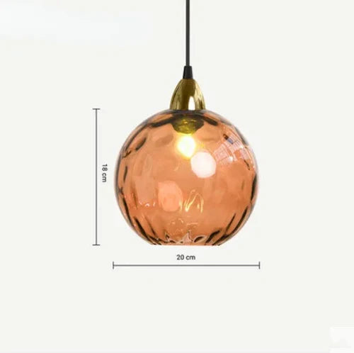 Candeeiro suspenso Lumisphere com globo de vidro de luz quente para salas de estar | Fioriscas