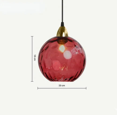 Candeeiro suspenso Lumisphere com globo de vidro de luz quente para salas de estar | Fioriscas