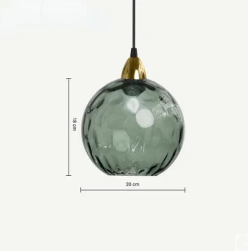 Candeeiro suspenso Lumisphere com globo de vidro de luz quente para salas de estar | Fioriscas