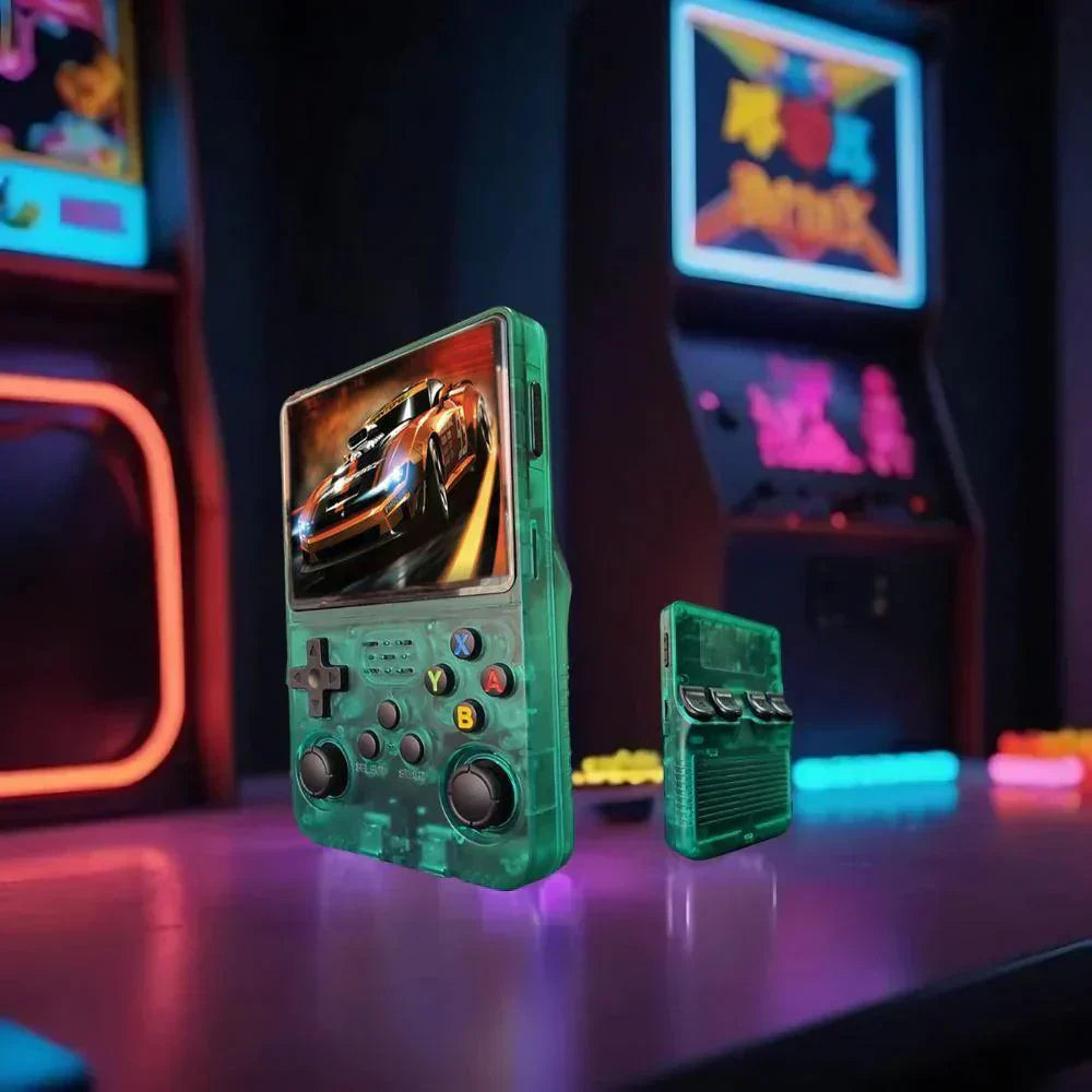 Přenosná retro herní konzole, 10 000 předinstalovaných her, 3,5palcový displej