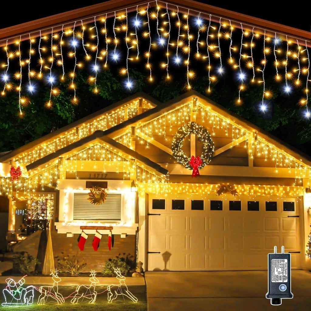 LumaWeave Warm White Outdoor LED Curtain String Lights
